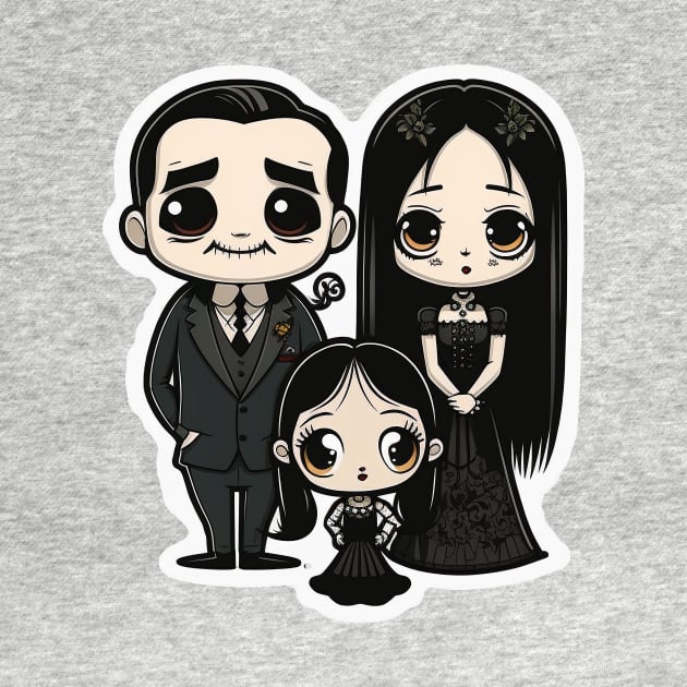 Addams family chibi by ksemstudio